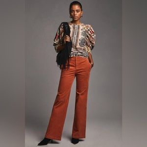 NWT Anthropologie Maeve wide-leg corduroy pants size 6.